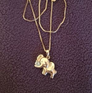 Kay jewelers blue elephant pendant necklace